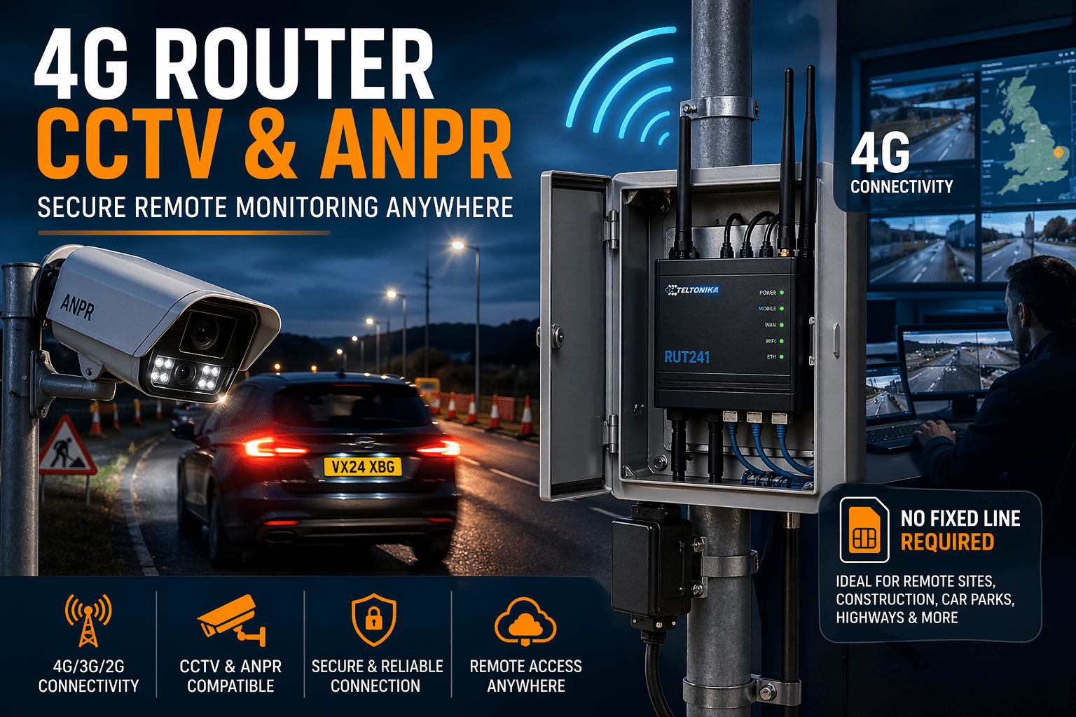4g router for cctv and anpr